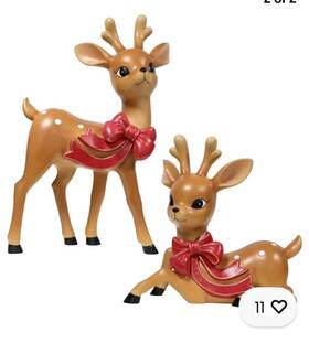 Holiday Time 609921553581 Blow Mold Vintage Deer Outdoor Christmas Decoration Multicolor