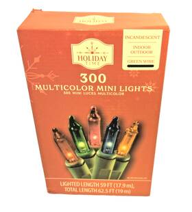 66-066 Holiday Time Multicolor Lights 300 Wedding Party Patio Christmas