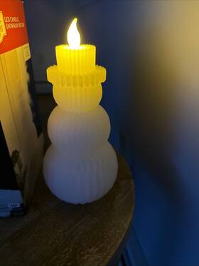 Holiday Time 708016792666 Led Snowman Candle D Cor Battery Operated Indoor Christmas New