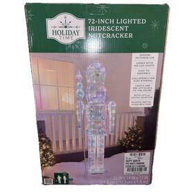 Holiday Time 708016795445 6 Ft /72 Inch Iridescent Led Light Up Prismatic Nutcracker Toy Soldier Christmas New
