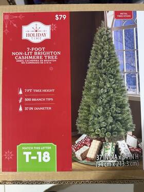 Holiday Time 764878203917 7ft Unlit Artificial Brighton Cashmere Christmas Tree With Stand By