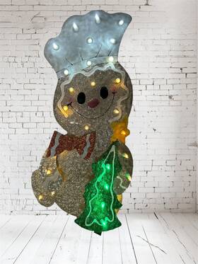 Holiday Time 764878674472 Light-up Gingerbread Man 28 Inch Christmas Yard Decoration