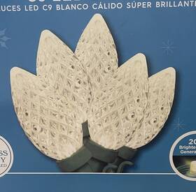 Holiday Time 764878700027 100 Count White Led Super Bright C9 Christmas Lights Indoor Outdoor