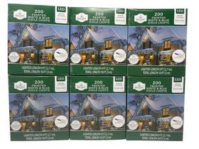 Holiday Time 764878760717 Lot Of 6 X 200 Count Frosted White And Blue Icicle Led Lights Christmas