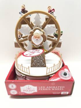 Holiday Time 841887146647 Led Animated Ferris Wheel Musical Light Up Christmas Decor New