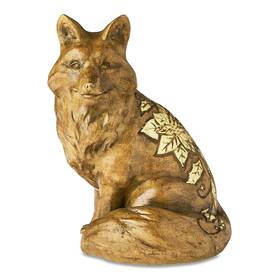 Holiday Time 885640692514 Sitting Fox Christmas Tabletop Decoration Rustic - Brown 8.25 Inch
