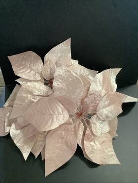 Holiday Time 888733055265 New Clip On Pastel Pink Poinsettia Christmas Ornament Decoration 5 11 Inch