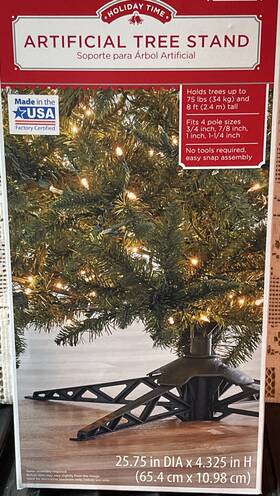 C21119-ts Holiday Time Artificial Christmas Tree Stand New 4 Sizes Of Poles