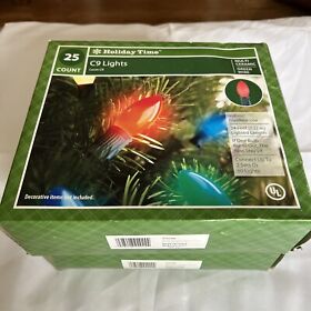 92924m Holiday Time C9 String Of Christmas Lights Multi-color 25 Count Ceramic Bulbs