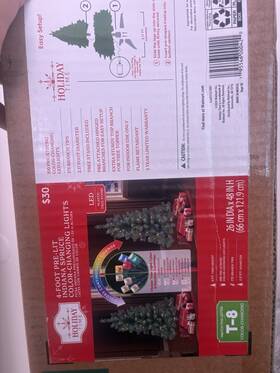 Tg4000fhec00 Holiday Time 4-foot Pre-lit Indiana Spruce Multi Color Lights Christmas Tree