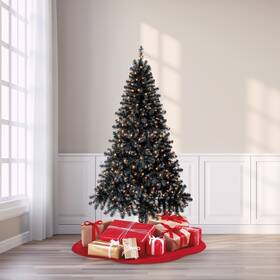 Tg66m2bjhl10 Holiday Time 6.5 Pre-lit Black Madison Pine Christmas Tree Clear Lights