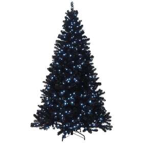 Holiday Tree 687121623013 Christmas Black Douglas Fir With White Led Lights 6.5ft -