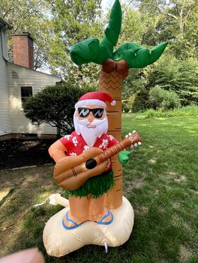 Holidayana 850007442460 8ft Tall Christmas Hula Santa Lawn Inflatable Yard Decoration