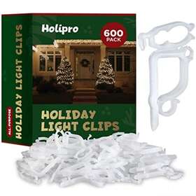Holipro 810082731774 All-purpose Holiday Light Clips Set Of 600 Christmas Outdoor Ligh