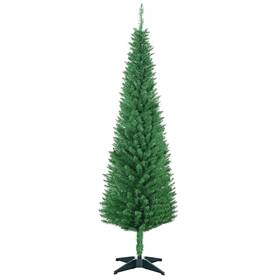 Homcom 196393154502 6ft Artificial Pencil Christmas Tree Slim Xmas With 390 Realistic Branch