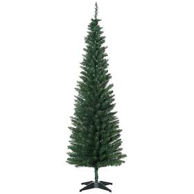 Homcom 673986005705 5ft Artificial Pencil Christmas Tree Slim Xmas With 294 Realistic Branch