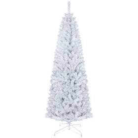 Homcom 673986286890 6 Ft Artificial Christmas Tree Pencil Xmas With Lights Stand 618