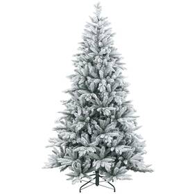 Homcom 673986287378 7ft Artificial Flocked Christmas Tree With Snow Tips Easy Assembly Hing