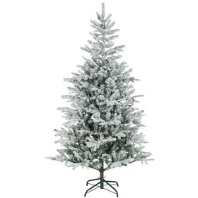 83c-098v02gn Homcom 6ft Artificial Spruce Slim Christmas Tree Snow Flocked Xmas With 1 207