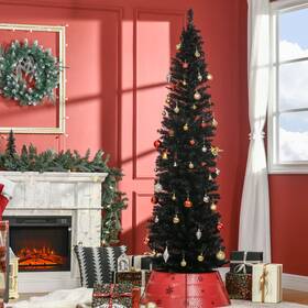 Us830-182v01bk0141 Homcom 7ft Artificial Christmas Tree Holiday Home D Cor 499 Tips Used