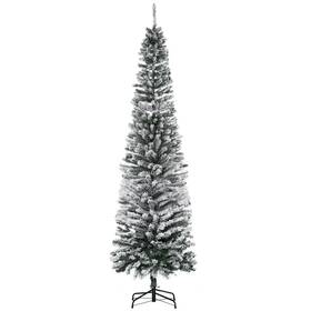 Us830-315v010131 Homcom 7.5ft Tall Unlit Snow-flocked Slim Artificial Christmas Tree Realistic Branches