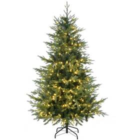 Us830-767v80gn0145 Homcom 6ft Tall Prelit Artificial Christmas Tree Holiday D Cor With 2328 Branches