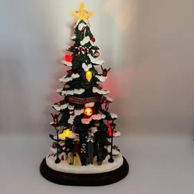 8221674 Home Accents Light Up Ceramic Christmas Tree In Original Box By