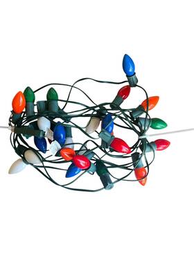 Home Accents Holiday 029944426325 Christmas String Lights 25 Bulbs C9 Multi-colored Incandescent Green Wire 24
