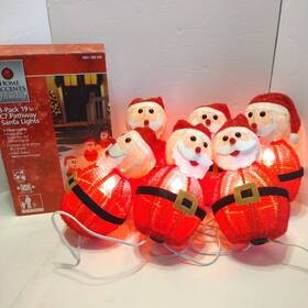 Home Accents Holiday 029944540106 Santa Pathway Lights Christmas Decoration 6 Santas No Stakes