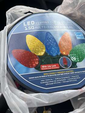 1005039215 Home Accents Holiday 2 150-light Faceted Led C6 Multi-colored Christmas String Lights Spool 38 Ft