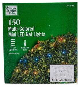 1005040845 Home Accents Holiday 150 Multi-colored Mini Led Net Christmas/party Lights