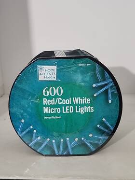 1009537509 Home Accents Holiday 600 Red And White Micro Fairy Led Steady On Lights Christmas 157 Feet