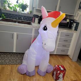 Home Accents Holiday 191245167693 Unicorn Airblown 4.5 Foot Led Christmas In/outdoor
