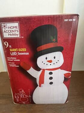 Home Accents Holiday 191245822059 Gemmy 9 Ft Giant Sized Led Snowman Christmas Inflatable