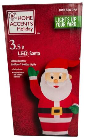 Home Accents Holiday 191245863465 Inflatable Santa Led Lights Christmas Outdoor Yard Decor