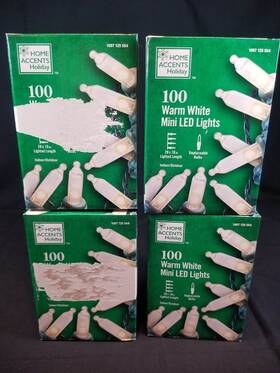 22rt100sm-ww Home Accents Holiday 192072024814 4 100 Warm White Led Mini String Lights Christmas Green Wire New