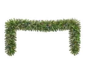 Home Accents Holiday 313033460476 9ft. Grand Duchess Twinkling Balsam Fir Led Pre-lit Artificial Christmas Garland
