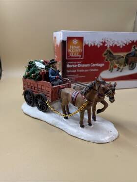 578-223 Home Accents Holiday Canterbury Lane Horse Drawn Carriage For Christmas In Box