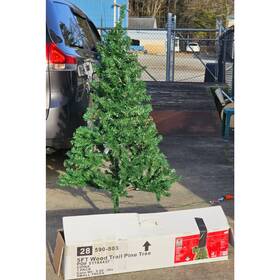 6050370200l Home Accents Holiday 5ft Pre-lit Wood Trail Pine Christmas Tree 200 Lights Ul Stand