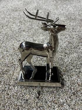 Home Accents Holiday 846906010305 Silver Reindeer Mantle Holder For Hanging Christmas Stocking