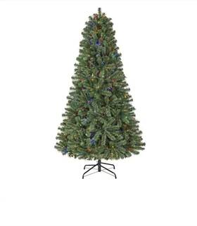 Home Accents Holiday 850025016155 Used 6.5 Ft Pre-lit Led Festive Pine Art Christmas Tree