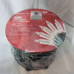 Home Accents Holiday 887628005149 Christmas 300 Mini String Lights Clear Sealed Green Cord