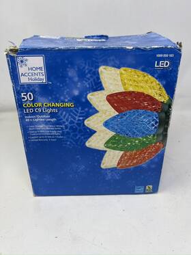 Ty1190-1415 Home Accents 50 Led C9 Color Changing Christmas Lights Warm White Or Muti-color