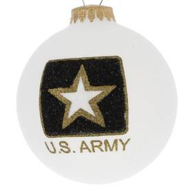 Home And Holiday Shops 813182021653 Us Army Star Christmas Glass Ornament Made In Usa Veteran Decoration New