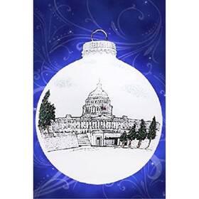 Capt113 Home And Holiday Shops The United States Capitol Building Made In Usa Glass Christmas Ornament