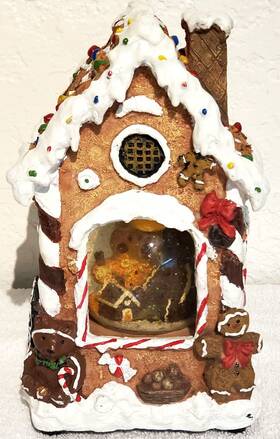 Home Collection 0459729010701 Musical Christmas Gingerbread House Snowglobe 10x6 Inch Free Shipping