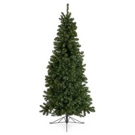 Home Heritage 887628078297 Half Pine 7 Foot Pre-lit Artificial Christmas Tree Holiday Deco