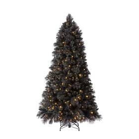 Tg66m4j34l03-u-a Home Heritage Black Heavy Flocked Christmas Tree With Clear Led Lights Open Box