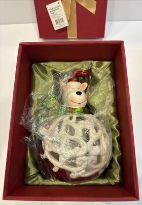 Home Reflections 823420889709 Qvc Christmas Decor Porcelain Reindeer Luminary With Flameless Candle Gift Box