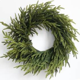 Hk-jw04 Homekaren Christmas Wreath 24 Inch Real Touch Norfolk Pine Wreaths For Front Door Artificia